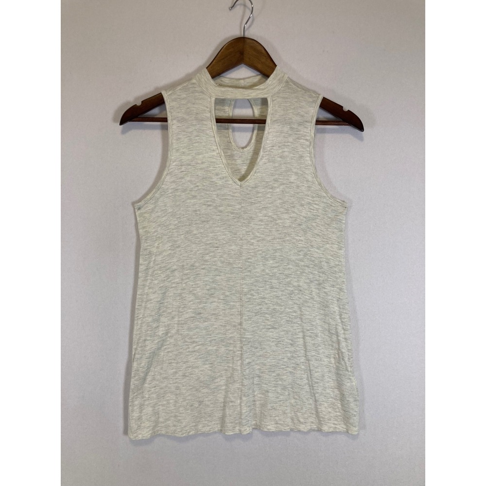 Minimalist Maurices Women XS Grey Mock Neck Cutout Sleeveless Tank Top‎